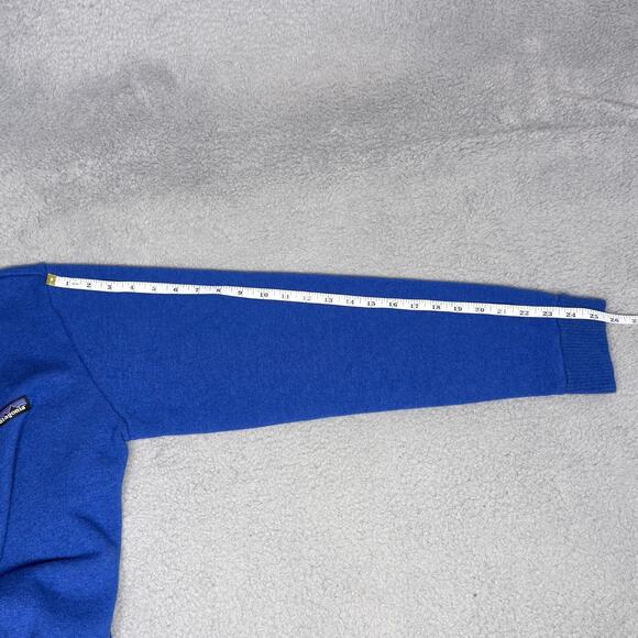 Patagonia Woolie Fleece Pullover Mens Medium 1/4 Zip Wool Blend Sweater Blue - Picture 6 of 10